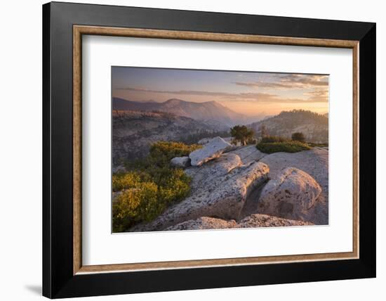 View Towards Half Dome at Sunset-Adam Burton-Framed Photographic Print