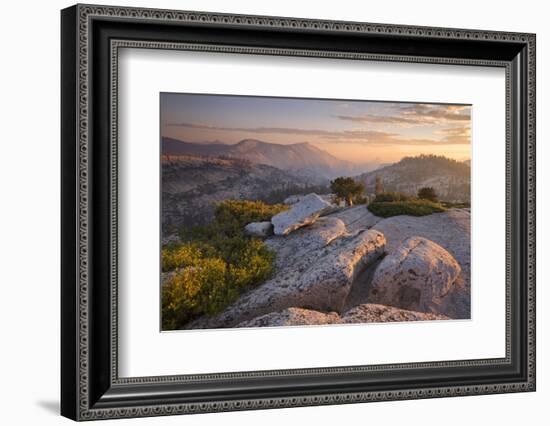 View Towards Half Dome at Sunset-Adam Burton-Framed Photographic Print