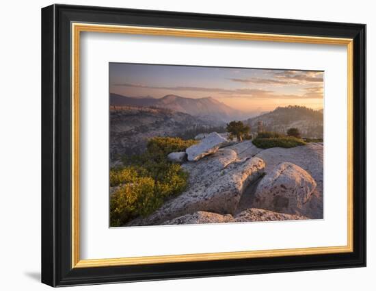 View Towards Half Dome at Sunset-Adam Burton-Framed Photographic Print