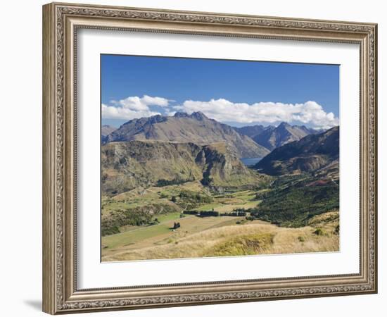 View towards Lake Wakatipu from the Coronet Peak road, Queenstown, Queenstown-Lakes district, Otago-Ruth Tomlinson-Framed Photographic Print