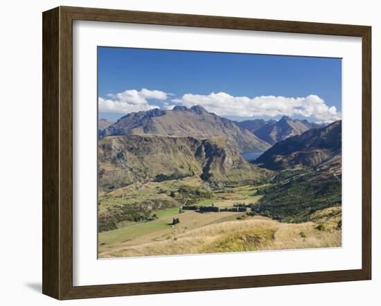 View towards Lake Wakatipu from the Coronet Peak road, Queenstown, Queenstown-Lakes district, Otago-Ruth Tomlinson-Framed Photographic Print