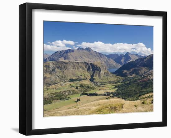 View towards Lake Wakatipu from the Coronet Peak road, Queenstown, Queenstown-Lakes district, Otago-Ruth Tomlinson-Framed Photographic Print