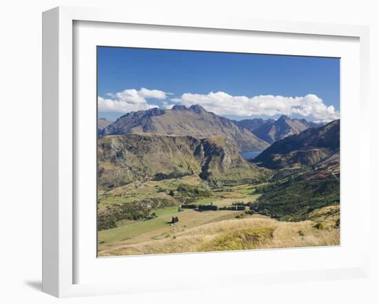 View towards Lake Wakatipu from the Coronet Peak road, Queenstown, Queenstown-Lakes district, Otago-Ruth Tomlinson-Framed Photographic Print