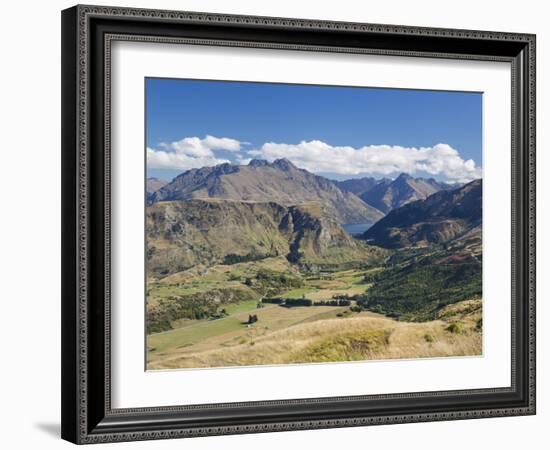 View towards Lake Wakatipu from the Coronet Peak road, Queenstown, Queenstown-Lakes district, Otago-Ruth Tomlinson-Framed Photographic Print