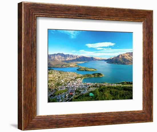 View Towards Queenstown, South Island, New Zealand-Miva Stock-Framed Photographic Print