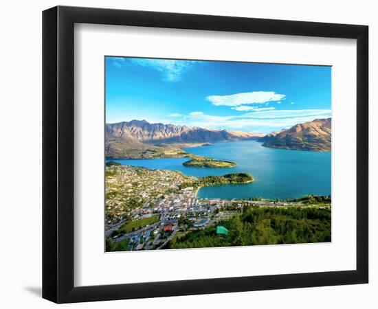 View Towards Queenstown, South Island, New Zealand-Miva Stock-Framed Photographic Print