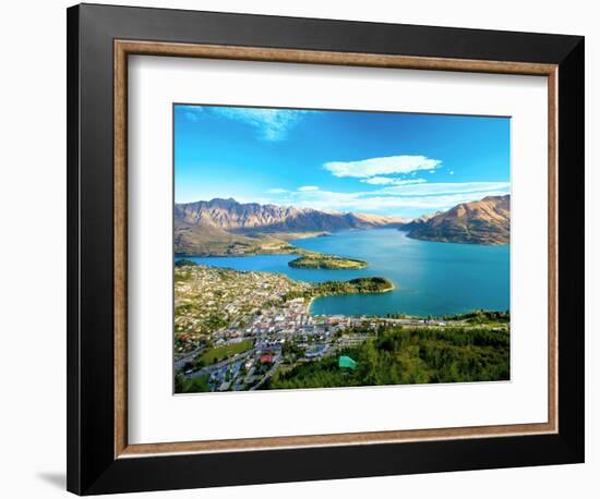 View Towards Queenstown, South Island, New Zealand-Miva Stock-Framed Photographic Print