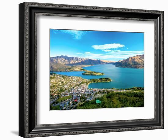 View Towards Queenstown, South Island, New Zealand-Miva Stock-Framed Photographic Print