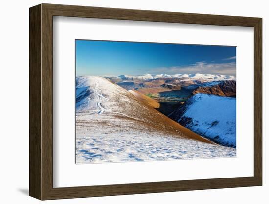 View towards the Helvellyn range from Sail hill in winter, UK-Ashley Cooper-Framed Photographic Print