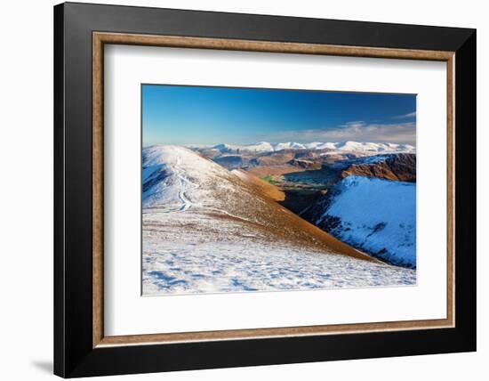 View towards the Helvellyn range from Sail hill in winter, UK-Ashley Cooper-Framed Photographic Print