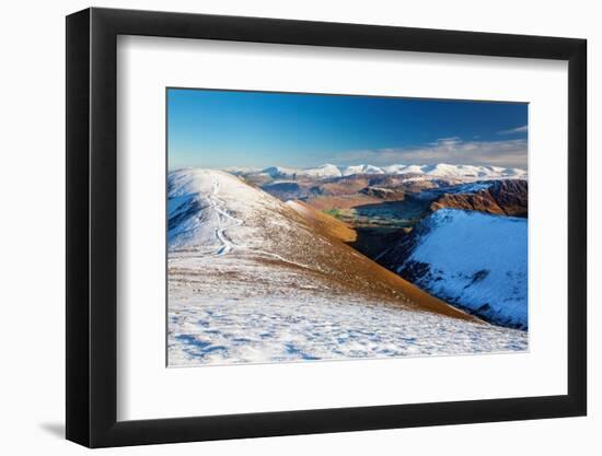 View towards the Helvellyn range from Sail hill in winter, UK-Ashley Cooper-Framed Photographic Print