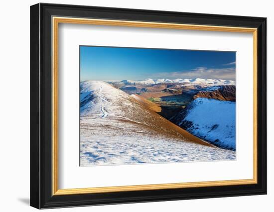 View towards the Helvellyn range from Sail hill in winter, UK-Ashley Cooper-Framed Photographic Print