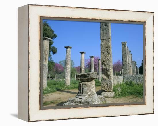 View Towards the Palaestra, Archaeological Site, Olympia, Unesco World Heritage Site, Greece-Tony Gervis-Framed Premier Image Canvas