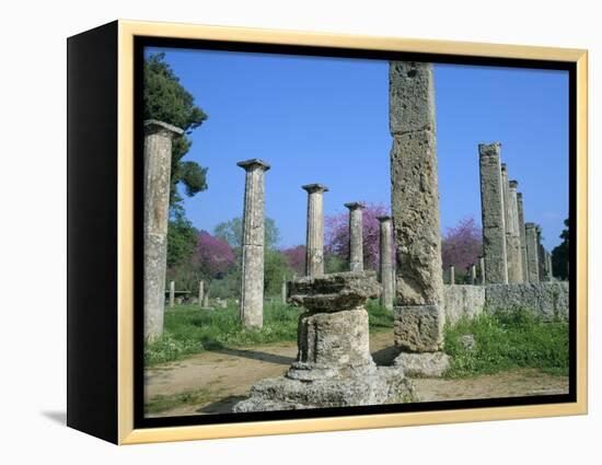 View Towards the Palaestra, Archaeological Site, Olympia, Unesco World Heritage Site, Greece-Tony Gervis-Framed Premier Image Canvas