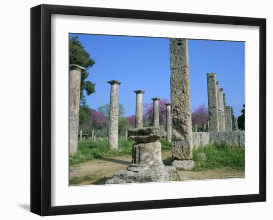 View Towards the Palaestra, Archaeological Site, Olympia, Unesco World Heritage Site, Greece-Tony Gervis-Framed Photographic Print