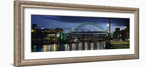 View Towards Tyne Bridge over River Tyne, Quayside, Newcastle Upon Tyne, Tyne and Wear, England-Lee Frost-Framed Photographic Print