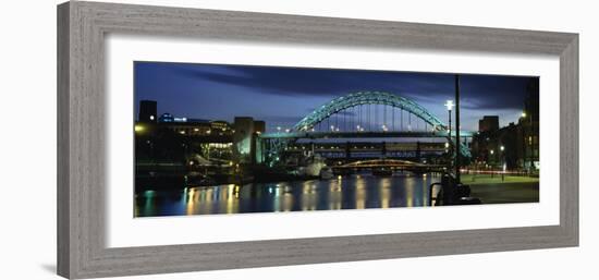 View Towards Tyne Bridge over River Tyne, Quayside, Newcastle Upon Tyne, Tyne and Wear, England-Lee Frost-Framed Photographic Print