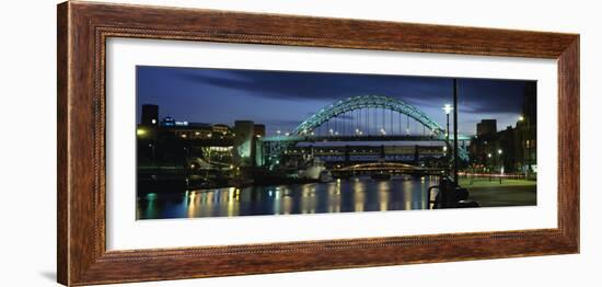 View Towards Tyne Bridge over River Tyne, Quayside, Newcastle Upon Tyne, Tyne and Wear, England-Lee Frost-Framed Photographic Print