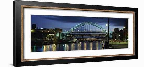 View Towards Tyne Bridge over River Tyne, Quayside, Newcastle Upon Tyne, Tyne and Wear, England-Lee Frost-Framed Photographic Print