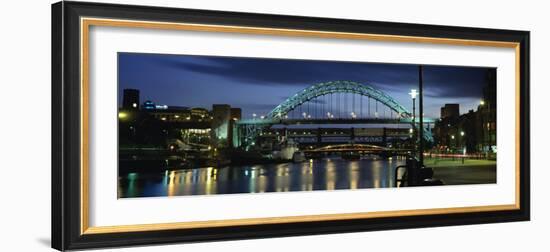 View Towards Tyne Bridge over River Tyne, Quayside, Newcastle Upon Tyne, Tyne and Wear, England-Lee Frost-Framed Photographic Print