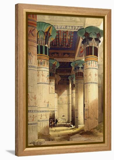 View under the Grand Portico, Philae, from Egypt and Nubia, Vol.1-David Roberts-Framed Premier Image Canvas