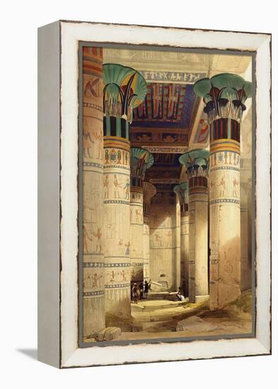 View under the Grand Portico, Philae, from Egypt and Nubia, Vol.1-David Roberts-Framed Premier Image Canvas