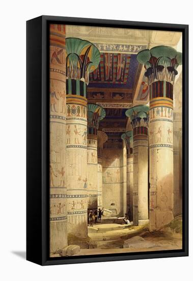 View under the Grand Portico, Philae, from Egypt and Nubia, Vol.1-David Roberts-Framed Premier Image Canvas