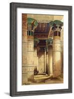 View under the Grand Portico, Philae, from Egypt and Nubia, Vol.1-David Roberts-Framed Giclee Print