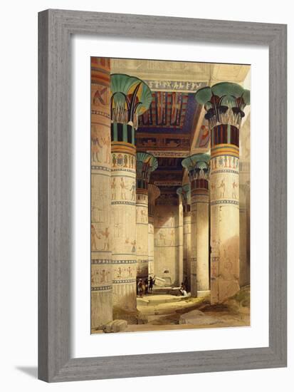 View under the Grand Portico, Philae, from Egypt and Nubia, Vol.1-David Roberts-Framed Giclee Print