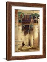 View under the Grand Portico, Philae, from Egypt and Nubia, Vol.1-David Roberts-Framed Giclee Print