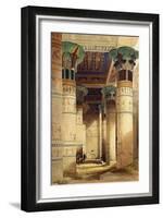 View under the Grand Portico, Philae, from Egypt and Nubia, Vol.1-David Roberts-Framed Giclee Print