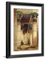 View under the Grand Portico, Philae, from Egypt and Nubia, Vol.1-David Roberts-Framed Giclee Print