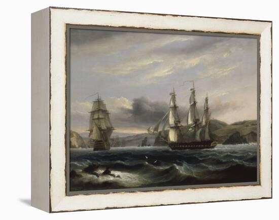 View up the Teign-Thomas Luny-Framed Premier Image Canvas