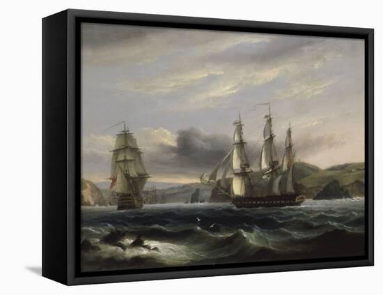 View up the Teign-Thomas Luny-Framed Premier Image Canvas