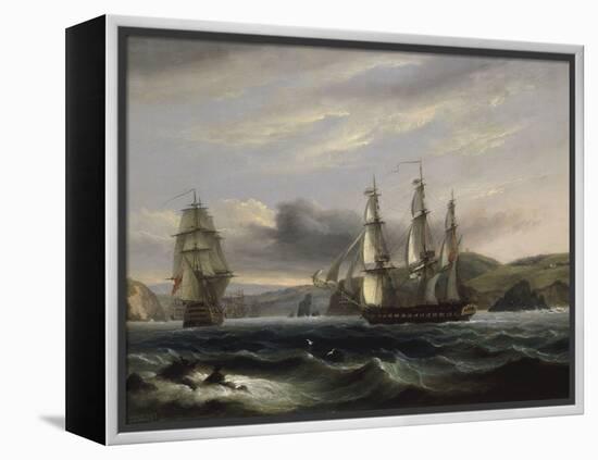 View up the Teign-Thomas Luny-Framed Premier Image Canvas