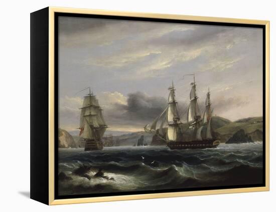 View up the Teign-Thomas Luny-Framed Premier Image Canvas