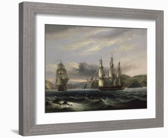 View up the Teign-Thomas Luny-Framed Giclee Print