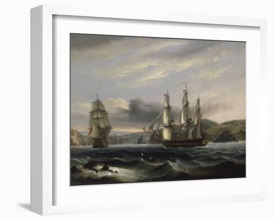 View up the Teign-Thomas Luny-Framed Giclee Print