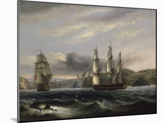 View up the Teign-Thomas Luny-Mounted Giclee Print