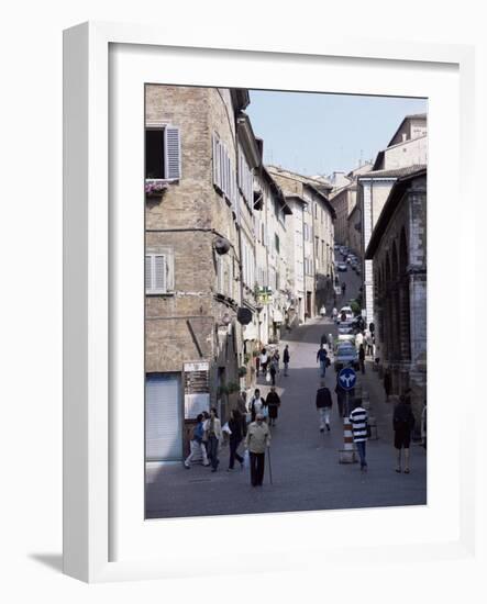 View up Via Raffaello, Urbino, Marche, Italy-Richard Ashworth-Framed Photographic Print