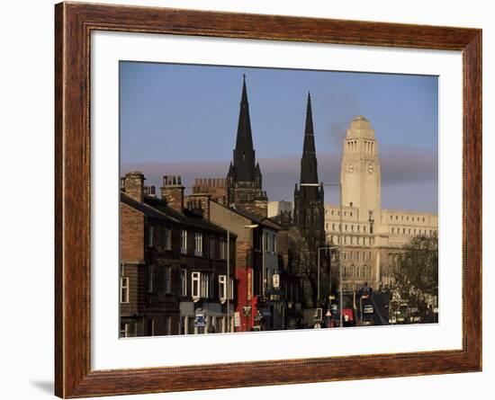 View up Woodhouse Lane to Clock Tower of the Parkinson Building, Leeds, Yorkshire, England-Adam Woolfitt-Framed Photographic Print