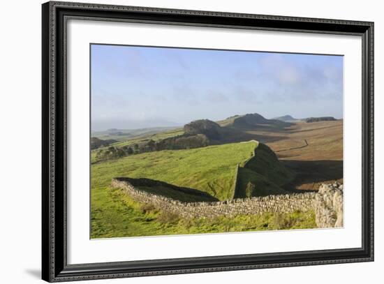 View West from Kings Hill to Housesteads Crags and Cuddy's Crags-James Emmerson-Framed Photographic Print