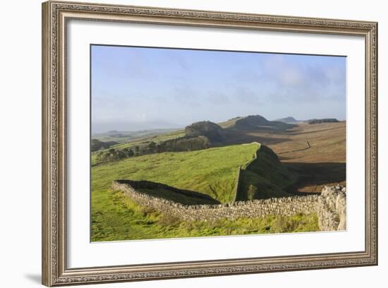 View West from Kings Hill to Housesteads Crags and Cuddy's Crags-James Emmerson-Framed Photographic Print