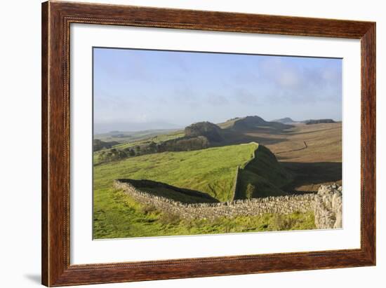 View West from Kings Hill to Housesteads Crags and Cuddy's Crags-James Emmerson-Framed Photographic Print