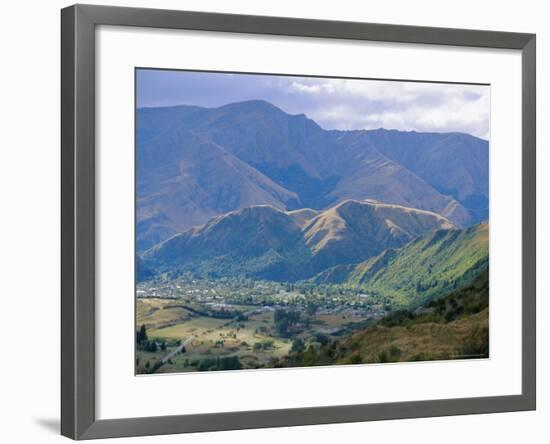 View West from the Crown Range Towards Arrowtown, West Otago, New Zealand-Robert Francis-Framed Photographic Print