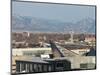 View West to Rocky Mountains over Tops of Denver Buildings, Denver, Colorado, USA-Trish Drury-Mounted Photographic Print