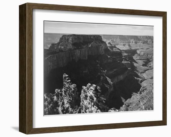 View With Rock Formation Different Angle "Grand Canyon National Park" Arizona. 1933-1942-Ansel Adams-Framed Art Print