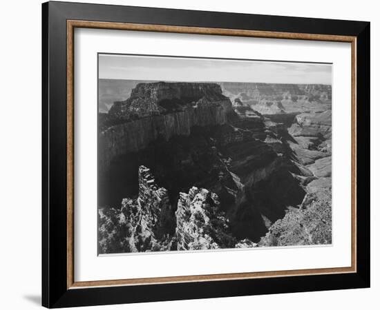 View With Rock Formation Different Angle "Grand Canyon National Park" Arizona. 1933-1942-Ansel Adams-Framed Art Print