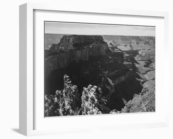 View With Rock Formation Different Angle "Grand Canyon National Park" Arizona. 1933-1942-Ansel Adams-Framed Art Print