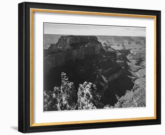 View With Rock Formation Different Angle "Grand Canyon National Park" Arizona. 1933-1942-Ansel Adams-Framed Art Print